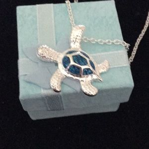 Sterling silver turtle necklace